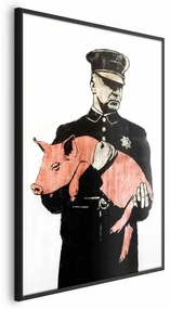 Plakat Policyjna świnia 60x90 cm z ramą czarną bez marginesu ARTGEIST B