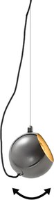 Designerska lampa wisząca ciemny chrom do systemu szynowego 1-fazowego - Slimline Sara