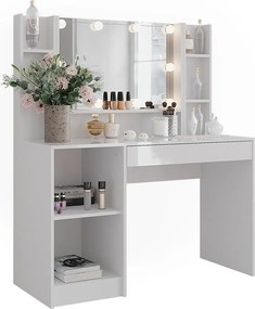 Stolik do przebierania biały/biały wysoki połysk 119.8x50.1x76 sherry