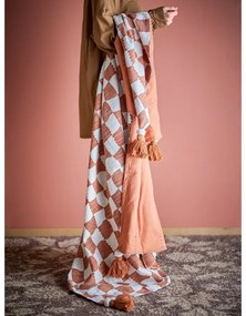 Brązowo-beżowy bawełniany koc 130x150 cm Chola – Bloomingville