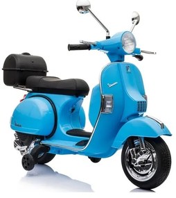 Skuter na akumulator vespa niebieski