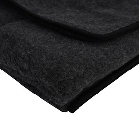 Czarny koc z wełny merynosa Native Natural Merino Black, 220x200 cm