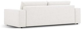 Biała rozkładana sofa z materiału bouclé 247 cm Jodie – Micadoni Home