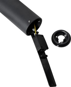 Stojąca lampa ogrodowa czarna 50 cm 2-światłowa regulowana - Duo