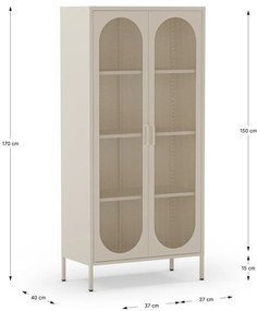Kremowa szafka 80x170 cm Diora – Marckeric