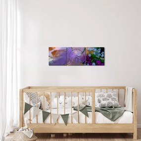 Obraz pikniku (z zegarem) (90x30 cm)