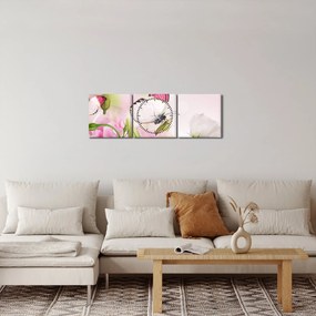 Obraz - Motyl (z zegarem) (90x30 cm)
