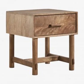 Pack 2 Kwadratowych Szafek Nocnych 45x45 Cm Z Drewna Mango Aloma Drewno Mango - Sklum