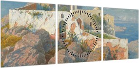 Obraz - William Stanley Haseltine, Santa Maria a Cetrella, Anacapri, reprodukcje (z zegarem) (90x30 cm)