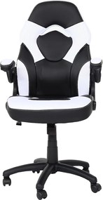 Krzesło biurowe MCW-K13,  czarno-biały