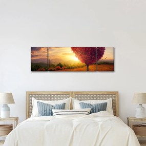 Obraz drzewa w kształcie serca (170x50 cm)