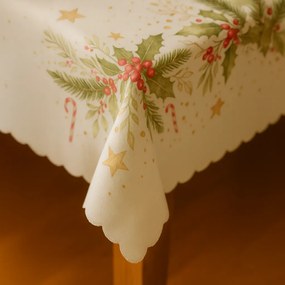 Świąteczny obrus WINTER TABLE 140x220 cm, biały