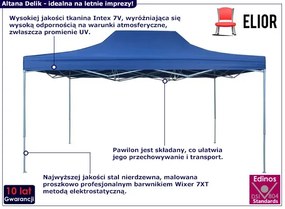 Niebieska przenośna altana ogrodowa - Delik