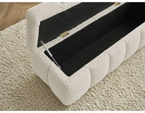 Beżowa ławka z materiału bouclé Mont Blanc – Bobochic Paris