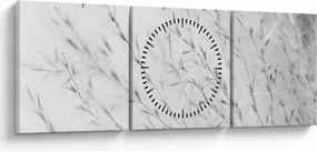 Obraz - Trawa pampasowa N⁰2 (z zegarem) (90x30 cm)