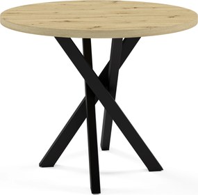 Stół okrągły CARLO 100 cm do Salonu Jadalni Dąb Craft