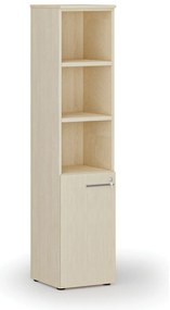 Szafa biurowa kombinowana PRIMO WOOD, drzwi na 2 poziomach, 400 x 420 x 1781 mm, brzoza