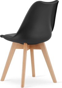 Zestaw jadalniany 1 + 4, stół MADO ARTISAN 80x80 + krzesła BALI MARK czarne