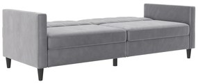 Jasnoszara aksamitna sofa 203 cm Hartford – Støraa