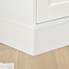 HOMCOM Regał na książki Regał ścienne Regał, 2 półki, 76 cm x 40 cm x 178,5 cm, Biały