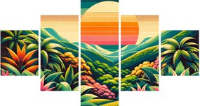 Obraz - Kolorowy zachód słońca (125x70 cm)