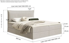 Łóżko kontynentalne Cozy