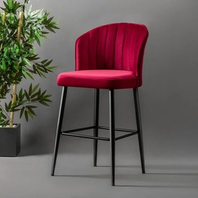 Zestaw krzeseł barowych Rubi Claret Red, 4 szt., 4 szt.