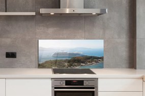 Szkło do Kuchni na Ścianę Statek przy Wyspie w Górach