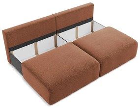 Ceglasta rozkładana/ze schowkiem sofa 216 cm Kalena – Makamii