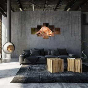Obraz - Lis w lesie (125x70 cm)