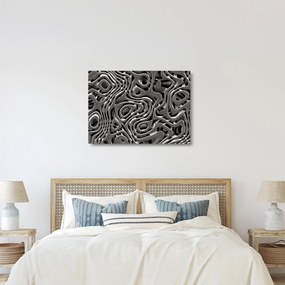 Obraz na szkle - Metaliczna abstrakcja (70x50 cm)