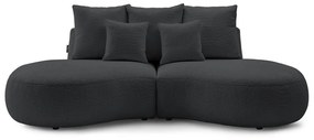 Ciemnoszara sofa z materiału bouclé 260 cm Saint-Germain – Bobochic Paris