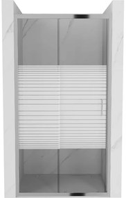 Mexen Apia drzwi prysznicowe rozsuwane 95 cm, pasy, chrom - 845-095-000-01-20