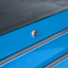 HOMCOM Szafka na narzędzia, skrzynia narzędziowa, 5 szuflad, mobilna, stalowa, czarna | Aosom PL