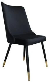 Krzesło CYPRIAN 2 VELVET GOLD czarne ATOS