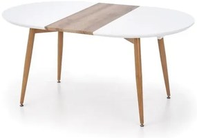 Stół EDWARD 120(200)x100 biały/dąb san remo rozkładany HALMAR