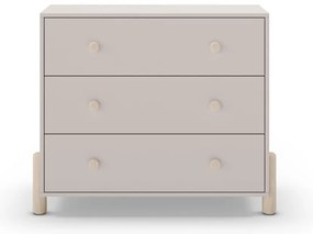 Kremowa niska komoda dziecięca z litego drewna sosnowego 90x80 cm Enola – Marckeric