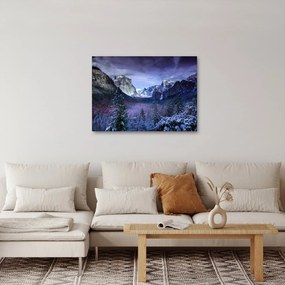 Obraz zimowego górskiego krajobrazu (70x50 cm)