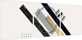 Obraz - Kształty geometryczne N⁰5 (z zegarem) (90x30 cm)