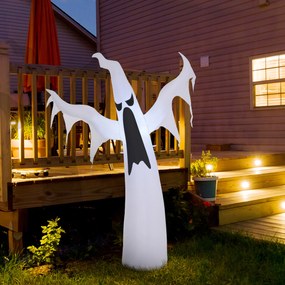 Homcom® Dekoracja Na Halloween Dmuchany Duch Led Białe Światło