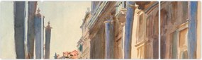 Obraz - John Singer Sargent, Gondola Moorings on the Grand Canal, reprodukcje (170x50 cm)