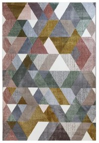 Dywan nowoczesny Pleasure Trójkąty wielokolorowy 80 cm x 150 cm