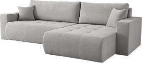 Uniwersalny narożnik do salonu Kora - tkanina Wind, szary