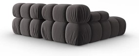Ciemnoszara aksamitna sofa 191 cm Bellis – Micadoni Home
