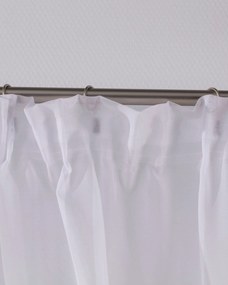 Firany z koronką Lily 2 szt. krótkie kolor biały tkanina półprzezroczysta, połyskliwa