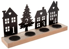 Adwentowy świecznik metalowy, 30 cm