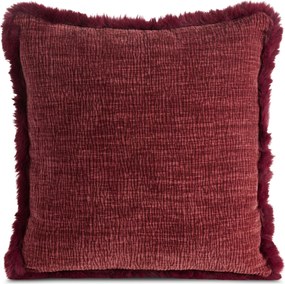 Bordowa poszewka dekoracyjna Blanca - szenilowa