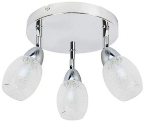 Okrągły srebrny plafon led - K521-Kaffo