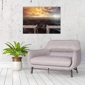 Obraz na szkle - morze (70x50 cm)