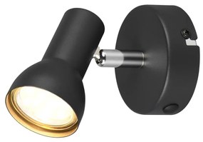 Czarna lampa punktowa ø 8 cm Cantar – Trio